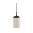 Tmavohnedé závesné svietidlo s textilným tienidlom ø 22 cm Dania – Light & Living
