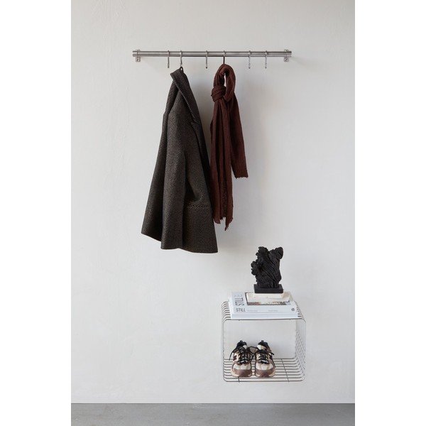Nerezový nástenný vešiak v matne striebornej farbe 70 cm Hang-It – Mette Ditmer Denmark-image-1