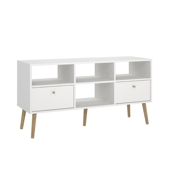 Biely TV stolík 117x61 cm Bodo – Tvilum-image-2