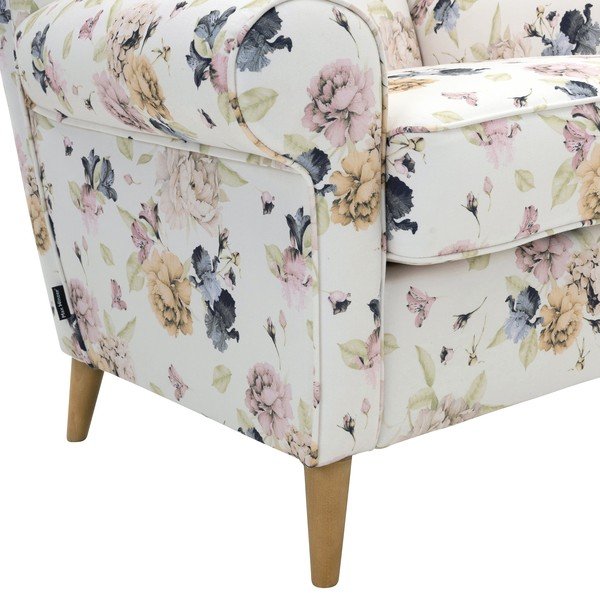 Biele kvetované kreslo ušiak Max Winzer Anton-image-1