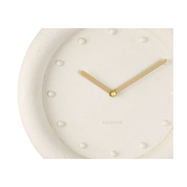 Krémovobiele nástenné hodiny Karlsson Petra, ø 30 cm-image-1
