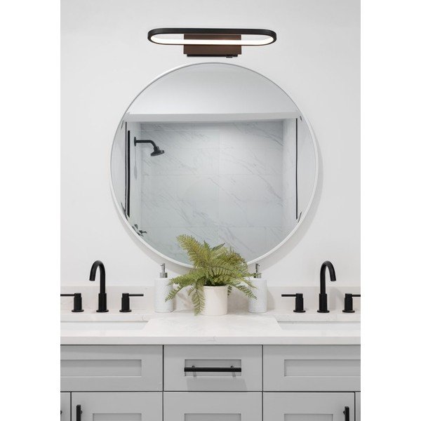 Matne čierne LED nástenné svietidlo (dĺžka 40 cm) Gianni - Trio-image-1