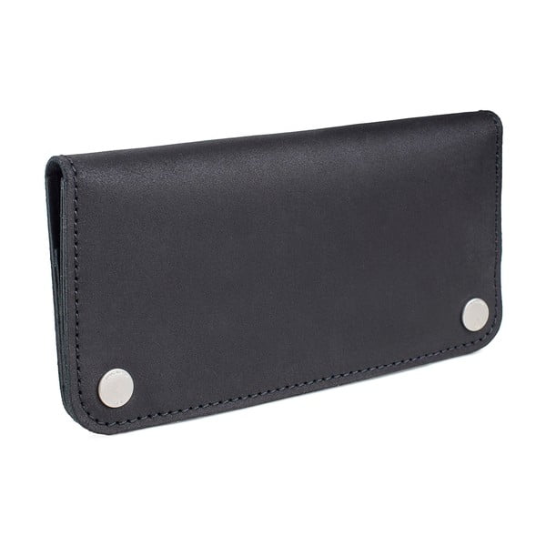 Čierna kožená peňaženka Woox Triviala Ater