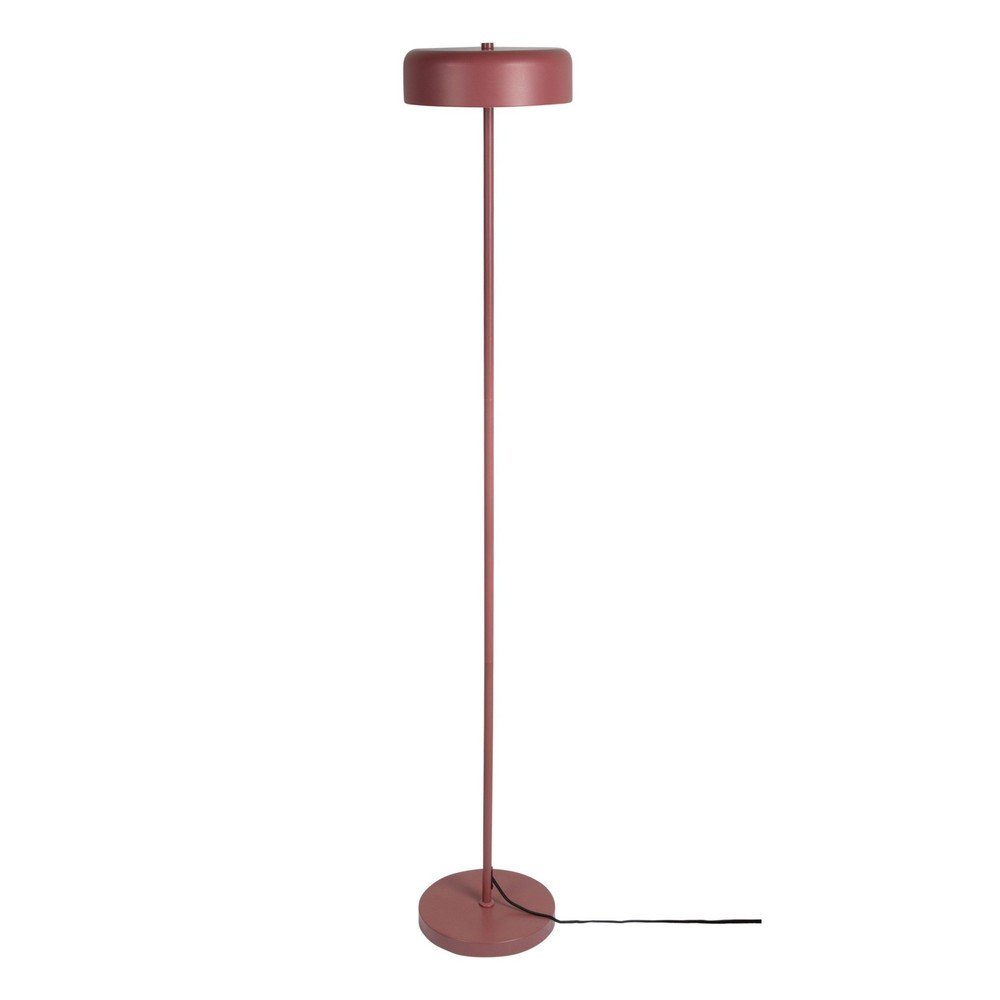E-shop Vínovočervená stojacia lampa s kovovým tienidlom (výška 140 cm) Riqueza Palo – Leitmotiv