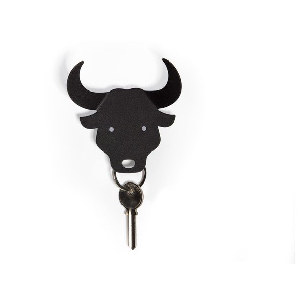 Černý vešiačik na kľúče Qualy Bull Key Holder-image-1