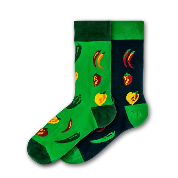 Sada 2 párov farebných ponožiek Funky Steps Veggies, veľkosť 41 - 45