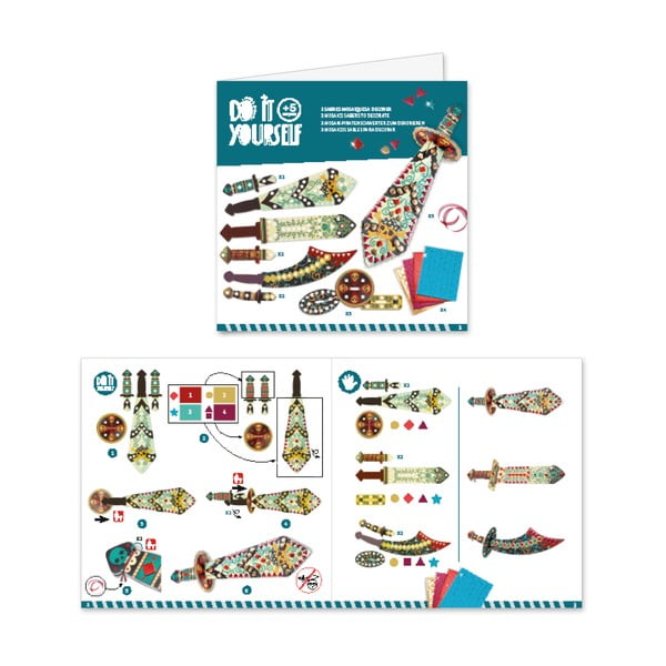Set na výrobu 3 mečov Djeco Knight-image-1