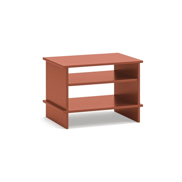Nočný stolík s poličkami v tehlovej farbe Inari – Teulat