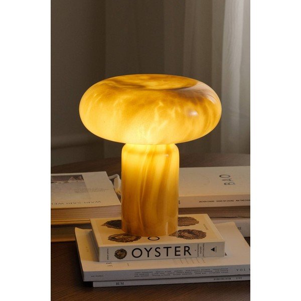 Khaki sklenená stolová lampa (výška  28 cm) Aurora – Ellos Home-image-1
