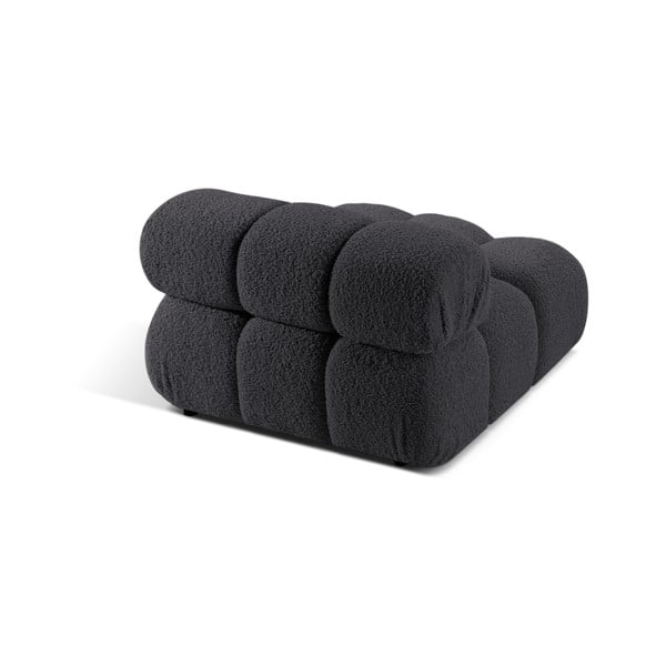Antracitový modul pohovky z textílie bouclé (stredový diel) Bellis – Micadoni Home-image-4