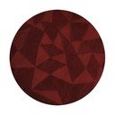 Vínovočervený ručne tkaný vlnený okrúhly koberec ø 160 cm Shard Red – Flair Rugs