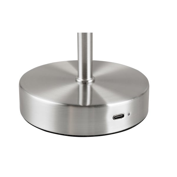 LED stmievateľná stolová lampa v striebornej farbe (výška 30 cm) Jeff – Reality-image-4