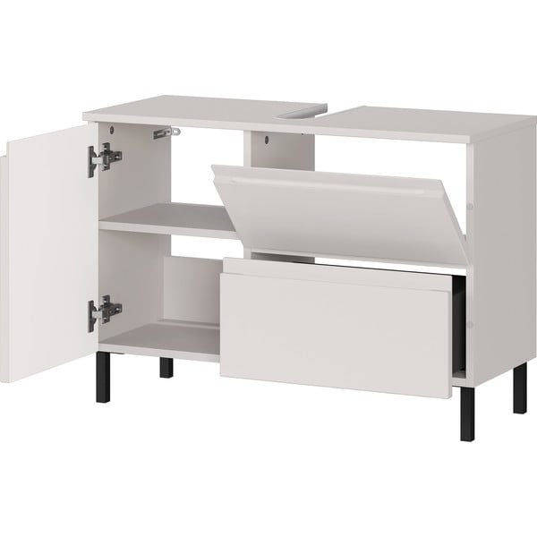 Krémová nízka skrinka pod umývadlo 80x56 cm Salinas – Germania-image-3