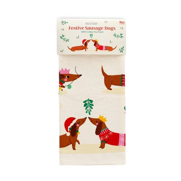 Bavlnená utierka 70x50 cm Festive Sausage Dog – Rex London-image-4