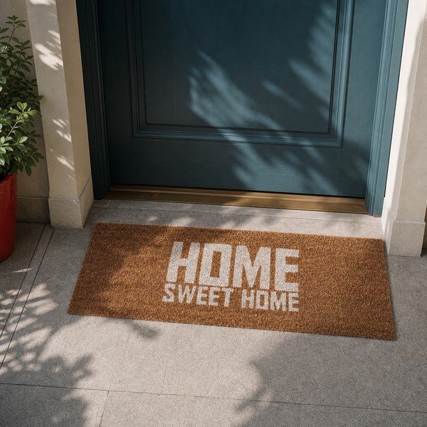 Rohožka s bielym nápisom PT LIVING Home Sweet Coir, 75 × 26 cm-image-1