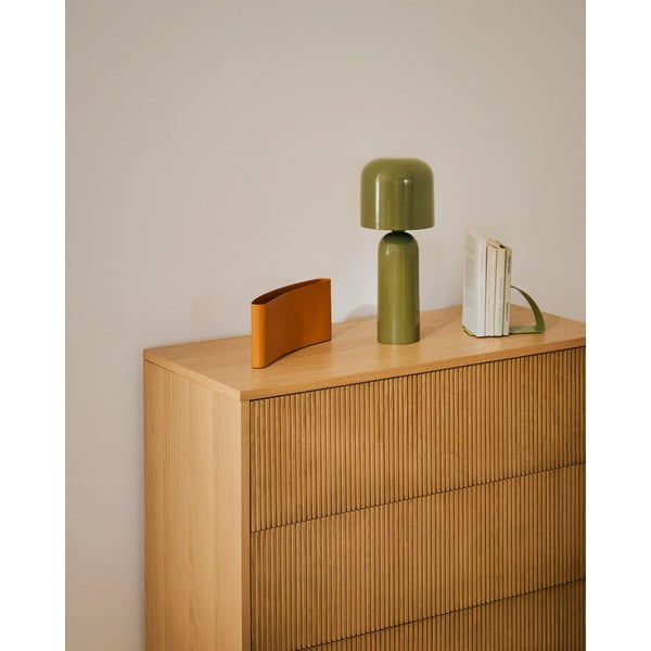 Komoda v dekore duba v prírodnej farbe 90x79x50 cm Helvine – Kave Home-image-4