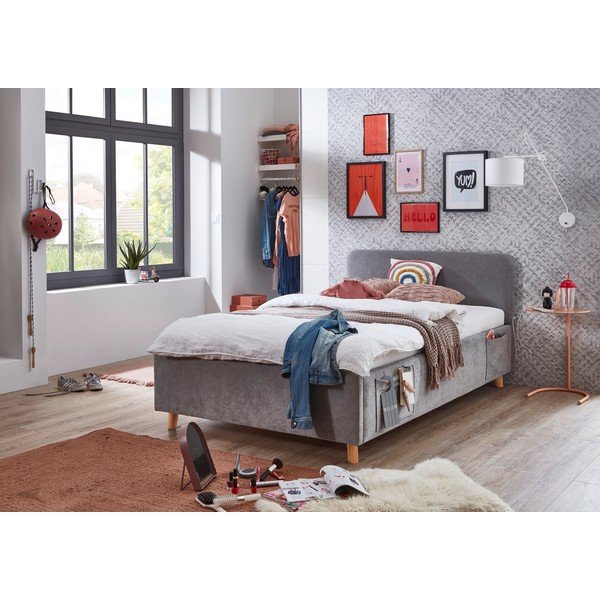 Sivá detská posteľ bez roštu 120x200 cm Cosy – Meise Möbel-image-1