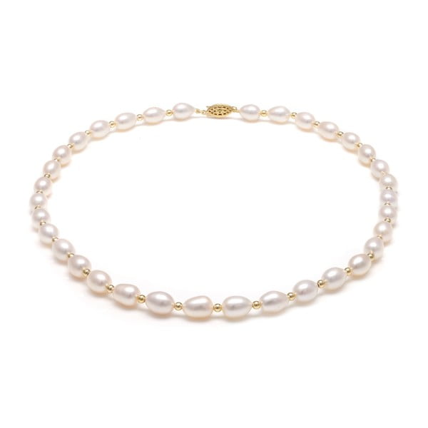 Biely perlový náhrdelník GemSeller Jona
