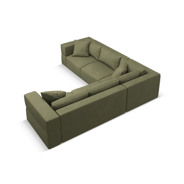 Svetlozelená variabilná rohová pohovka Esther – Milo Casa-image-3