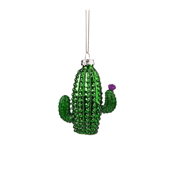 Vianočná závesná ozdoba zo skla Butlers Kaktus