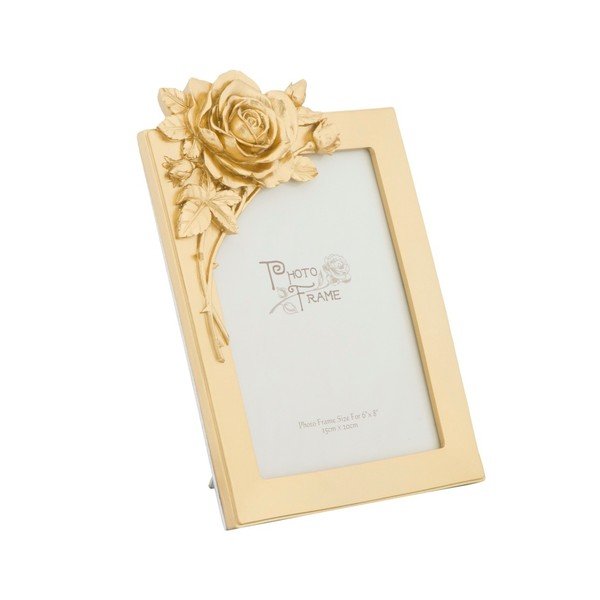 Žltý fotorámik v živicovom ráme Mauro Ferretti Glam Rose, 19,4 × 27,5 cm-image-1