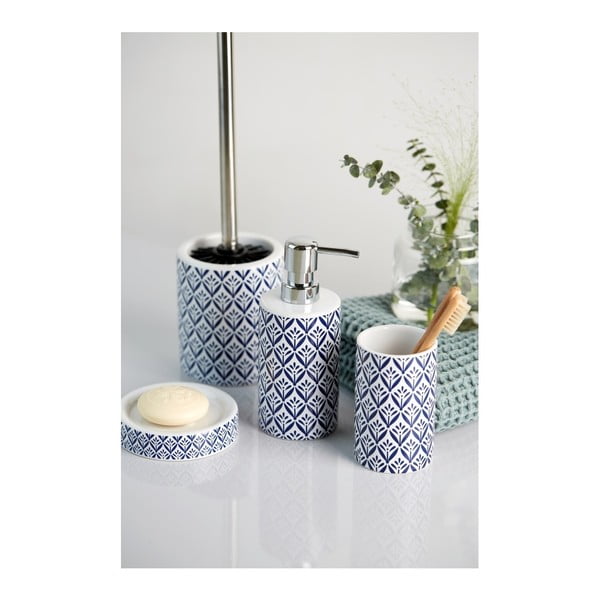 Modrý keramický téglik na kefky Wenko Lorca-image-2