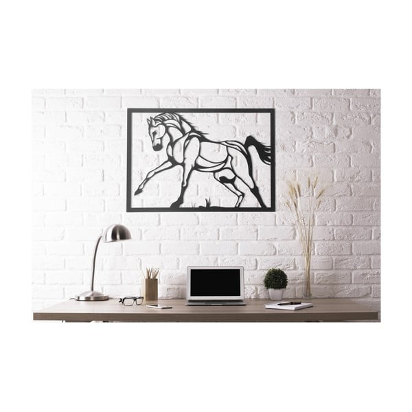 Nástenná kovová dekorácia Horse, 50 × 70 cm