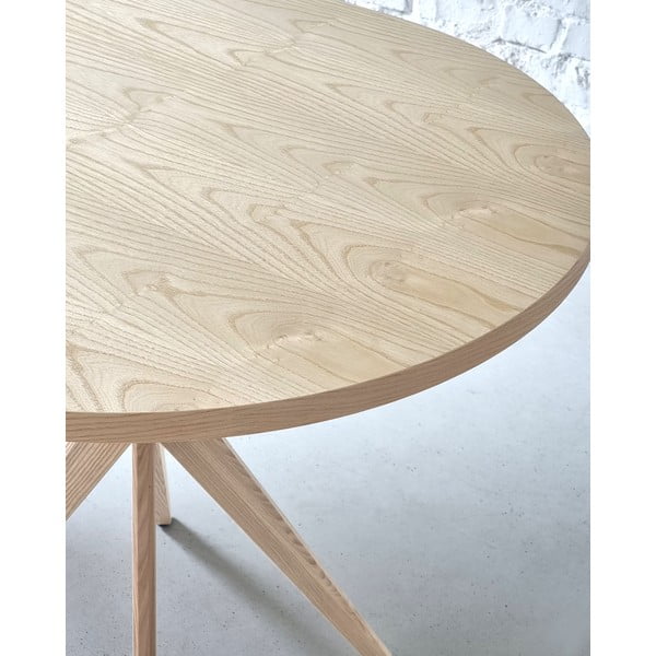 Jedálenský stôl z jaseňového dreva 90x90 cm Jubi – Ragaba-image-3