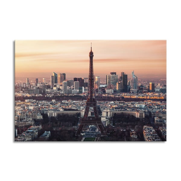 Obraz Styler Glas Destination Eiffel Tower, 80 × 120 cm