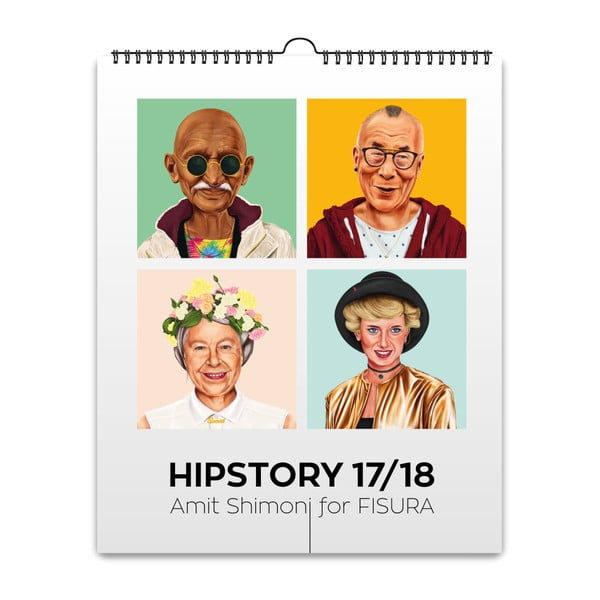 Nástenný závesný kalendár Fisura Hipstory