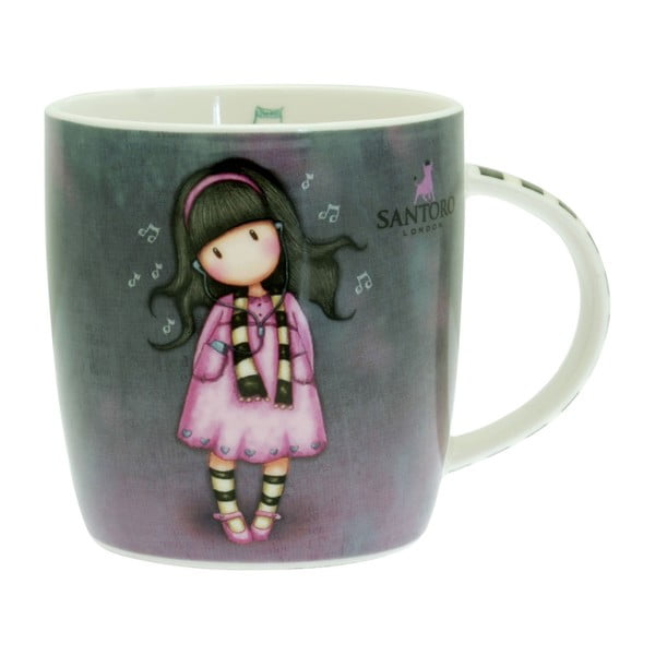 Hrnček z kostného porcelánu Santoro London Gorjuss Little Song, 330 ml-image-1