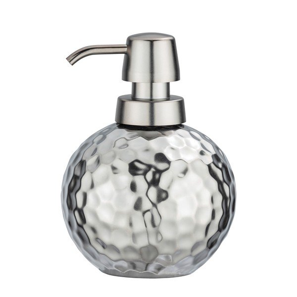 Keramický dávkovač na mydlo v striebornej farbe Wenko Luna, 500 ml-image-1