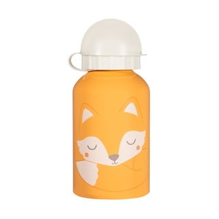 Oranžovo-biela detská fľaša na pitie Sass & Belle Woodland Fox, 250 ml