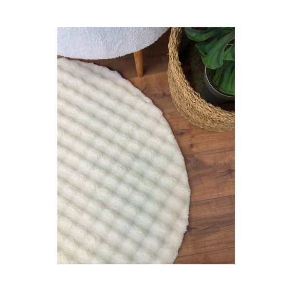 Krémový prateľný okrúhly koberec ø 120 cm Bubbly – Oyo Concept-image-4