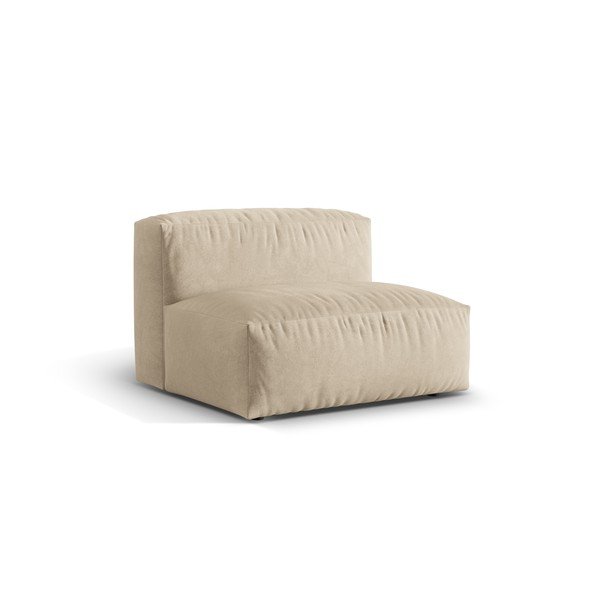 Béžový zamatový modul pohovky (stredový diel) Martina – Micadoni -image-2