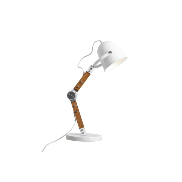 Stolová lampa s bielym tienidlom Custom Form Hubert