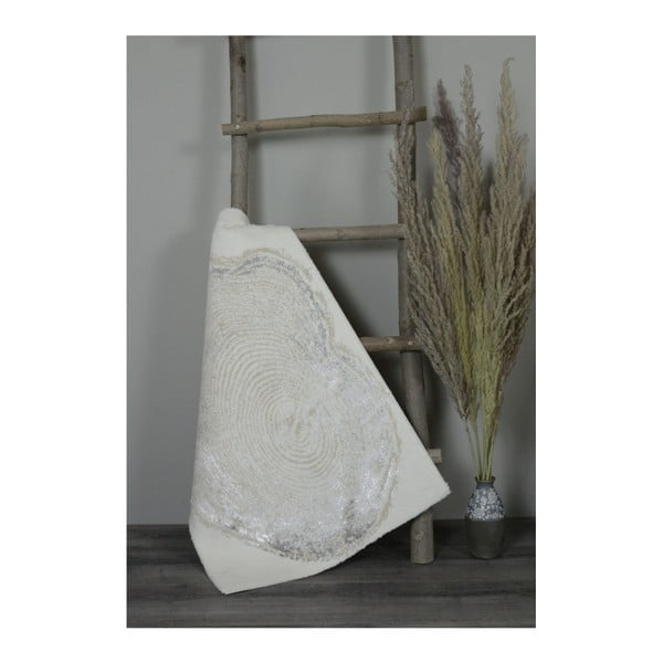 Krémová bavlnená kúpeľnová predložka My Home Plus Spa, 60 × 90 cm