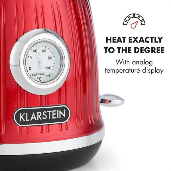 Červená rýchlovarná kanvica Klarstein Cancan-image-3