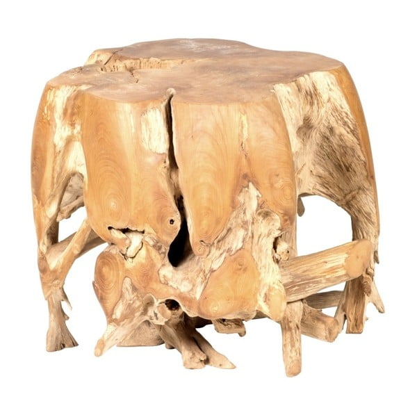 Záhradný konferenčný stolík z teakového dreva Massive Home Limb, ⌀ 50 cm