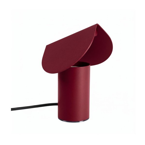 Vínovočervená hliníková LED stolová lampa (výška  15 cm) BISCUIT – Thoro
