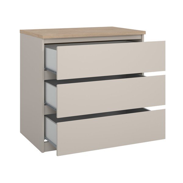 Krémovobiela komoda 77x76x50 cm Naia – Tvilum-image-3