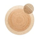 Obojstranný/ručne tkaný jutový okrúhly koberec v prírodnej farbe ø 160 cm Jutta Gold – Hanse Home