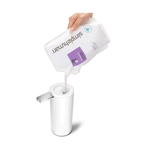 Biely automatický oceľový dávkovač mydla 266 ml - simplehuman-image-4
