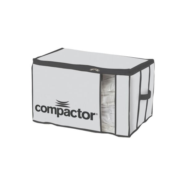 Biely textilný úložný box Compactor Brand XXL Grande