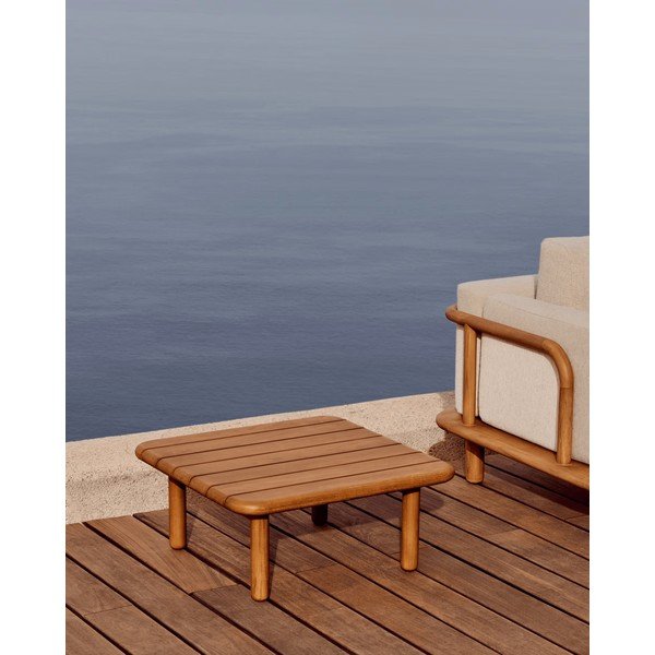 Záhradný odkladací stolík z tíkového dreva 70x70 cm Turqueta – Kave Home-image-1