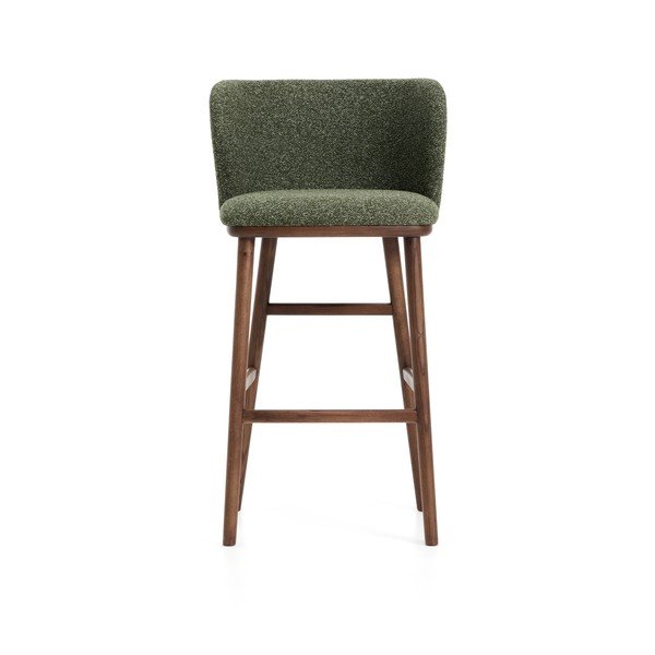 Tmavozelená čalúnená barová stolička (výška sedadla 75 cm) Ciselia – Kave Home-image-3