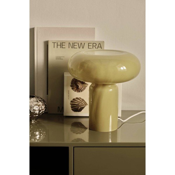 Khaki sklenená stolová lampa (výška  28 cm) Aurora – Ellos Home-image-2