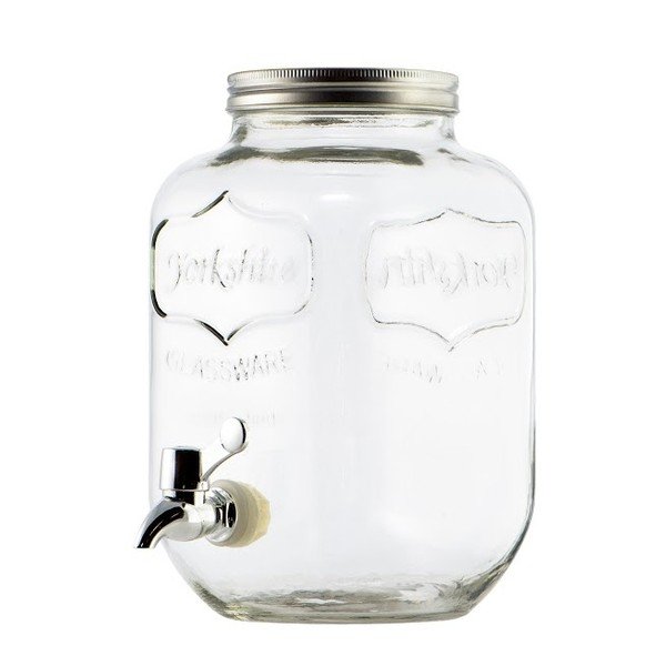 Sklenený barel na limonády Dispenser, 4 l-image-1