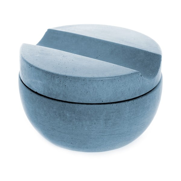 Modrá betónová miska na holenie s mydlom s vôňou santalu Iris Hantverk