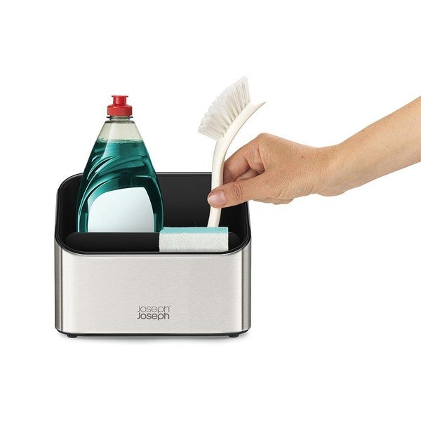 Kovový stojan na umývacie prostriedky v lesklej striebornej farbe Surface – Joseph Joseph-image-4